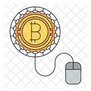 Bitcoin Arbeiter Kryptowahrung Symbol