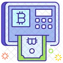 Bitcoin Atm Instant Banking Financial Transaction Icon