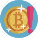 Bitcoin-Ausrufezeichen  Symbol