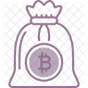 Bitcoin Cryptocurrency Bag Icon