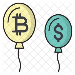 Bitcoin Balloon  Icon