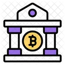 Bitcoin Bank Building Depository House Icon