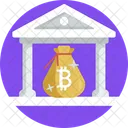 Bitcoin Bank Money Bag Icon