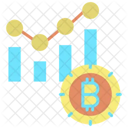 Bitcoin Bar Chart  Icon