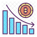 Bitcoin Bar Graph  Icon