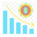 Bitcoin Bar Graph  Icon