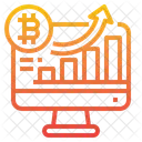 Bitcoin Bar Graph Bitcoin Bar Graph Icon