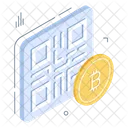 Bitcoin Barcode Cryptocurrency Crypto Barcode Icon