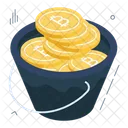 Bitcoin Basket Bitcoin Bucket Btc Pail Icon