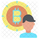 Administrator Bitcoin Benutzer Bitcoin Konto Icon