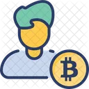 Bitcoin Benutzer Verbraucher Icon