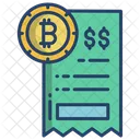 Bitcoin Bill Bitcoin Invoice Bill Icon