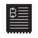 Bitcoin Bill Receipt Invoice Icon