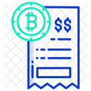 Bitcoin Bill Bitcoin Invoice Bill Icon