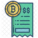 Bitcoin Bill Bitcoin Invoice Bill Icon