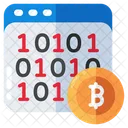 Bitcoin Binary Data Bitcoin Binary Code Crypto Icon