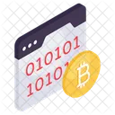 Bitcoin Binary Data Nft Binary Code Crypto 아이콘