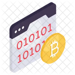 Bitcoin Binary Data  Icon