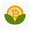 Bitcoin Blatt Bitcoin Kryptowahrung Icon