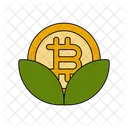 Bitcoin-Blatt  Icon