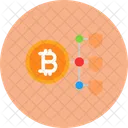 Cadena de bloques bitcoin  Icono