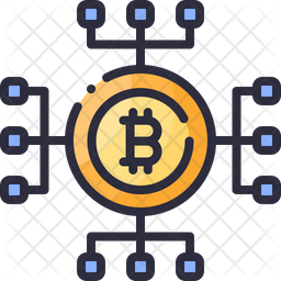 Bitcoin Blockchain Icon Of Colored Outline Style Available In Svg Png Eps Ai Icon Fonts