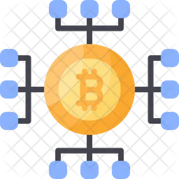 Cadena de bloques bitcoin  Icono