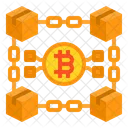 Cadena de bloques bitcoin  Icono