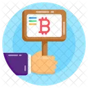 Bitcoin Ad Board Bitcoin Board Blockchain Icon