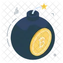 Bitcoin Bomb Cryptocurrency Crypto Icône