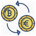 Bitcoin Borse Euro Transaktion Kryptowahrungsborse Symbol