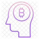 Mind Brain Bitcoin Brain Bitcoin Mind Icon