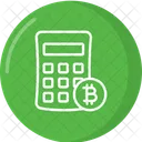 Bitcoin Budget Calculation Cryptocurrency Icon