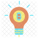 Idea Bulb Bitcoin Bulb Creative Bitcoin Idea Icon