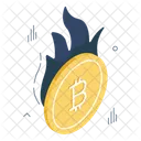Bitcoin Burning Cryptocurrency Crypto Icon
