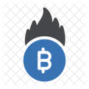 Bitcoin Cryptocurrency Fire Icon