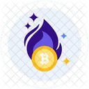 Bitcoin Burning  Icon