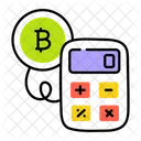 Bitcoin Calculation Crypto Calculation Financial Calculation Icône