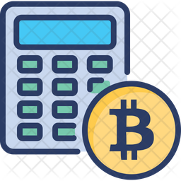 Bitcoin Calculator Icon Of Colored Outline Style Available In