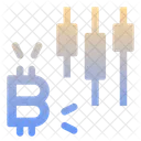 Bitcoin Candlestick Chart Icono