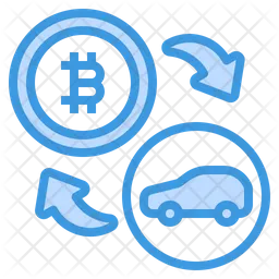 Bitcoin Car Payment  Icon