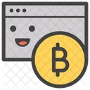 Bitcoin Card Emoticon Emotion Icon