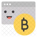 Bitcoin Card Emoticon Emotion Icon