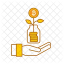Bitcoin Care Money Care Currency Care Icon