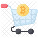 Bitcoin Cart Cryptocurrency Icon
