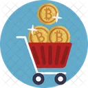 Bitcoin Cart Mining Icon