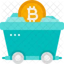 Bitcoin Cart Cart Mining Icon