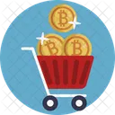 Bitcoin Cart Mining Icon