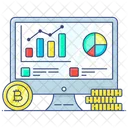 Data Analytics Business Data Bitcoin Chart Icon