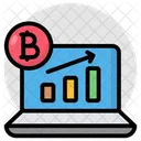 Bitcoin Chart Bitcoin Graph Data Analytics Icon